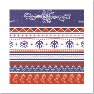 Merry Christmas and Happy New Year 2021 Pattern Posters and Art